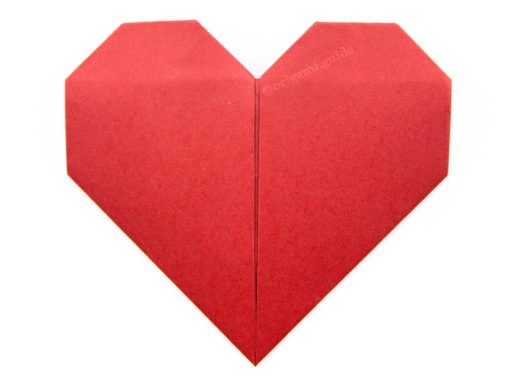 Простое оригами сердце