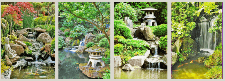 Японские сады: ручьи и водопады