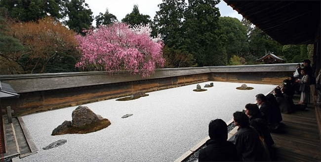Сухой сад Каресансуи (Храм Рёандзи в Киото)