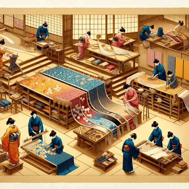 Процесс изготовления кимоно